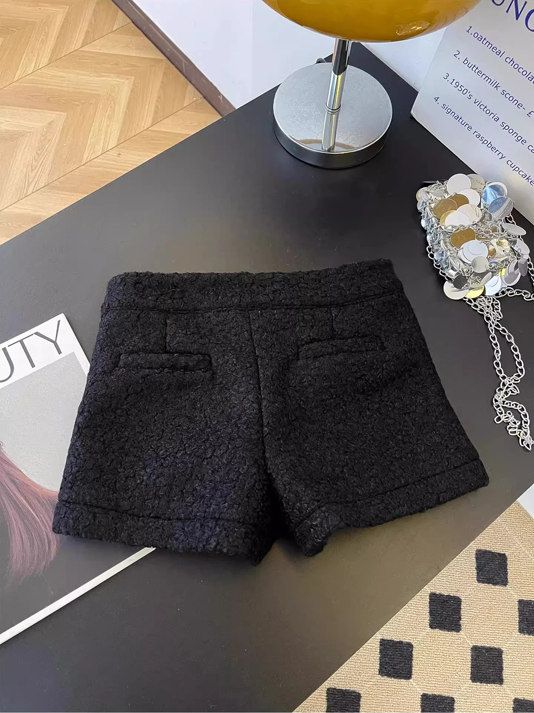 

Korean Sle A-Line Skirt High Waist Slim Fit Summer orts Women's Faionable Bla Woolen Blend Comfortable Casual Pants