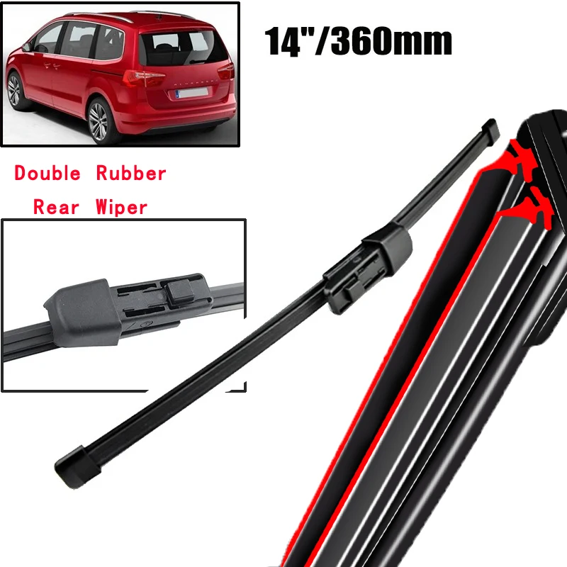 

Car Wiper 14" Rear Wiper Blade For Seat Alhambra 7N 2010 - 2023 Windshield Windscreen Tailgate Window Car Rain Brush