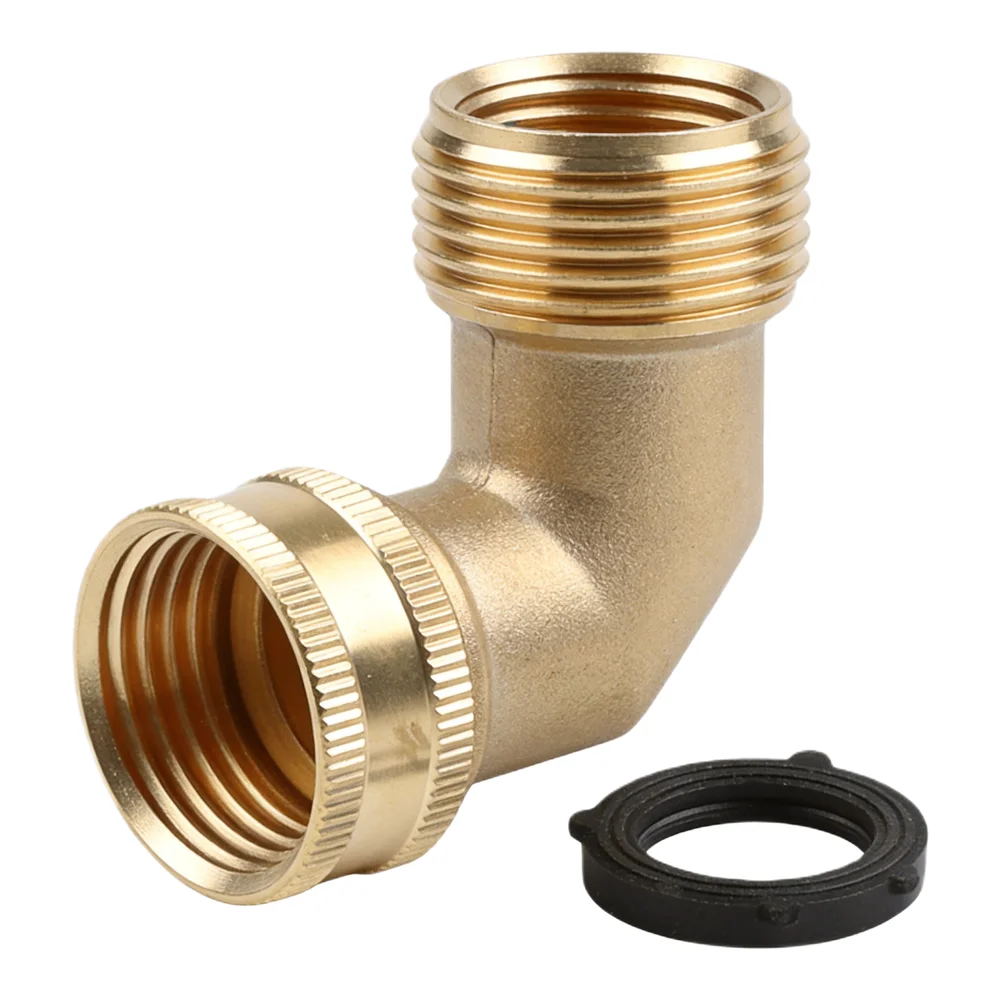 Outdoor Hose Extension Garden Hose Elbow Standard 3 4 Inch GHT Pressure Relief Design Outdoor Use 58-3 Brass Material
