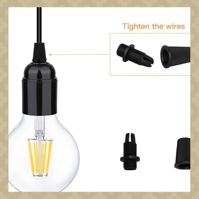 AB45 24-Pack Bakelite Lamp Holder E26/ E27 Light Socket Vintage Bulb Socket ES Screw Lampholder For Ceiling/Pendent/Floor