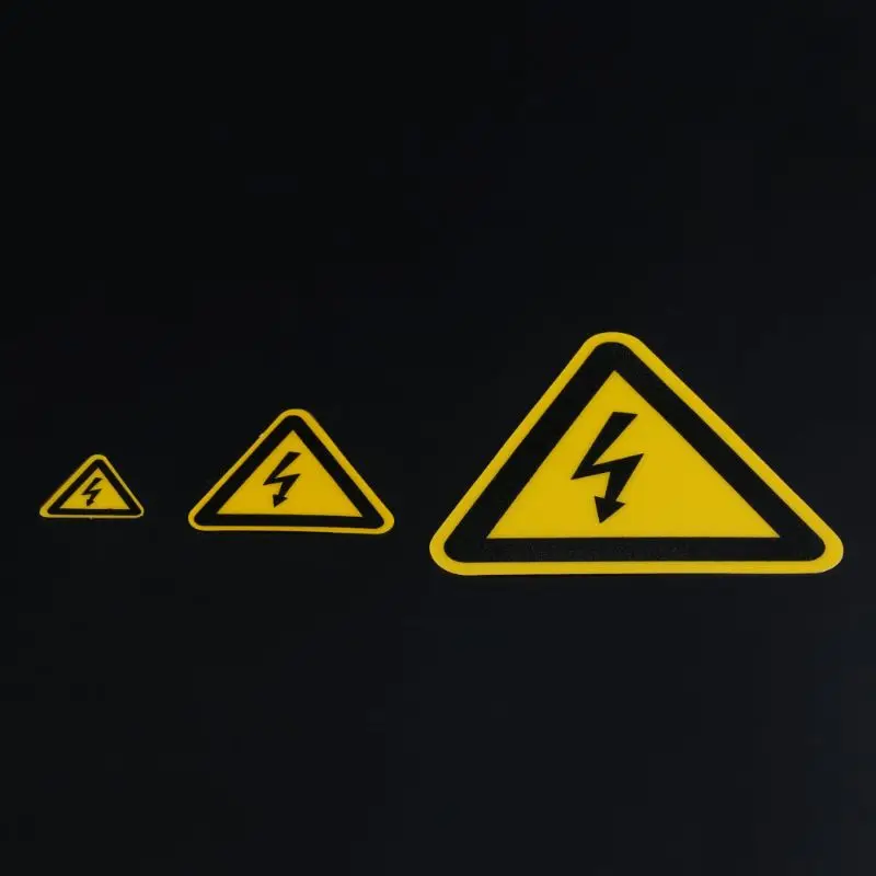 Electrical Shock Hazard Warning Stickers Danger Warning Safety Labels PVC Waterproof for Indoor Outdoor 25mm 50mm 100mm