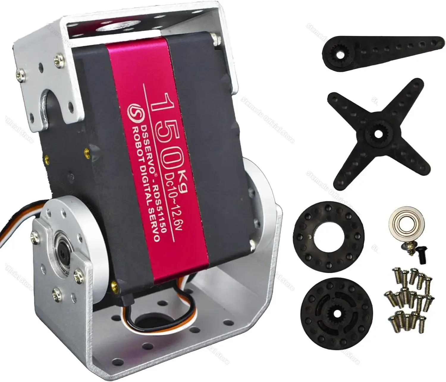 Cirkit150KG Digital RC Servo RDS51150 Dual Shaft 12V Steel Gear Servo Bracket For 1/5 RC Car Crawler Robot Arm Control Angle 180