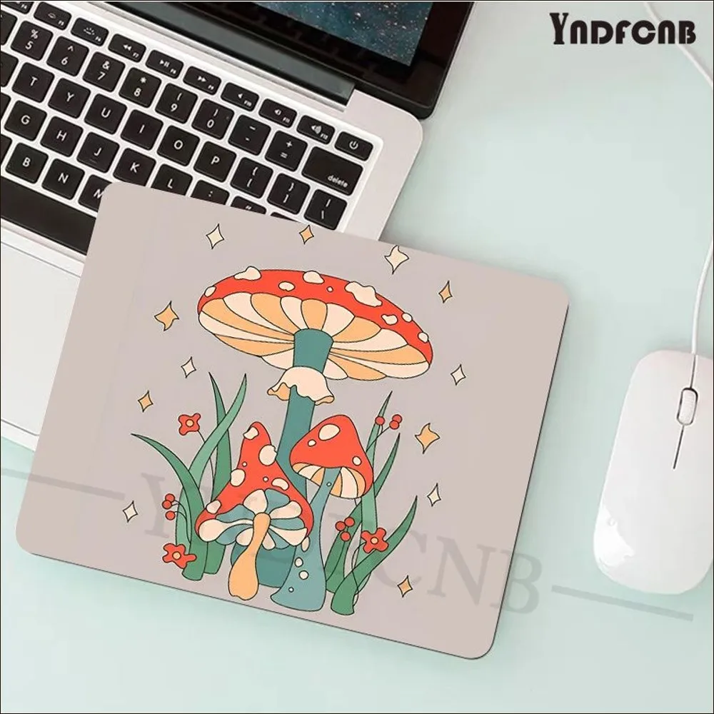 Mushroom Print Mousepad 25x29cm Small Gaming Mouse Pad Gamer Desk Mat Keyboard Pad Decoration Mause Pad Office Desk Accessories