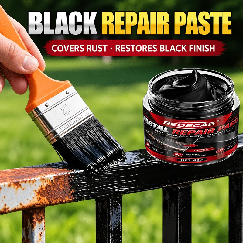 Wrought Iron Black Repair Paste, Anti-Peel Anti-Rust, Fast Dry Scratch Resistant, Strong Adhesion, Furniture Tables Chairs Doors