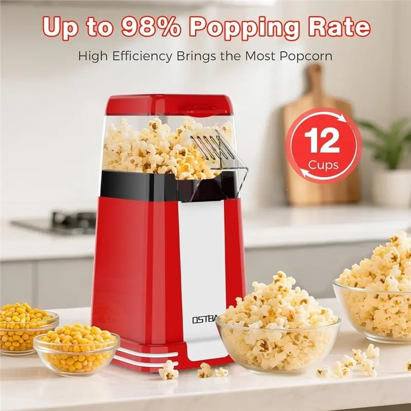 B15C Popcorn Maker, Small Automatic Popcorn Maker For Home Use, Popcornmaker, Kids' Popcorn Machine EU Plug