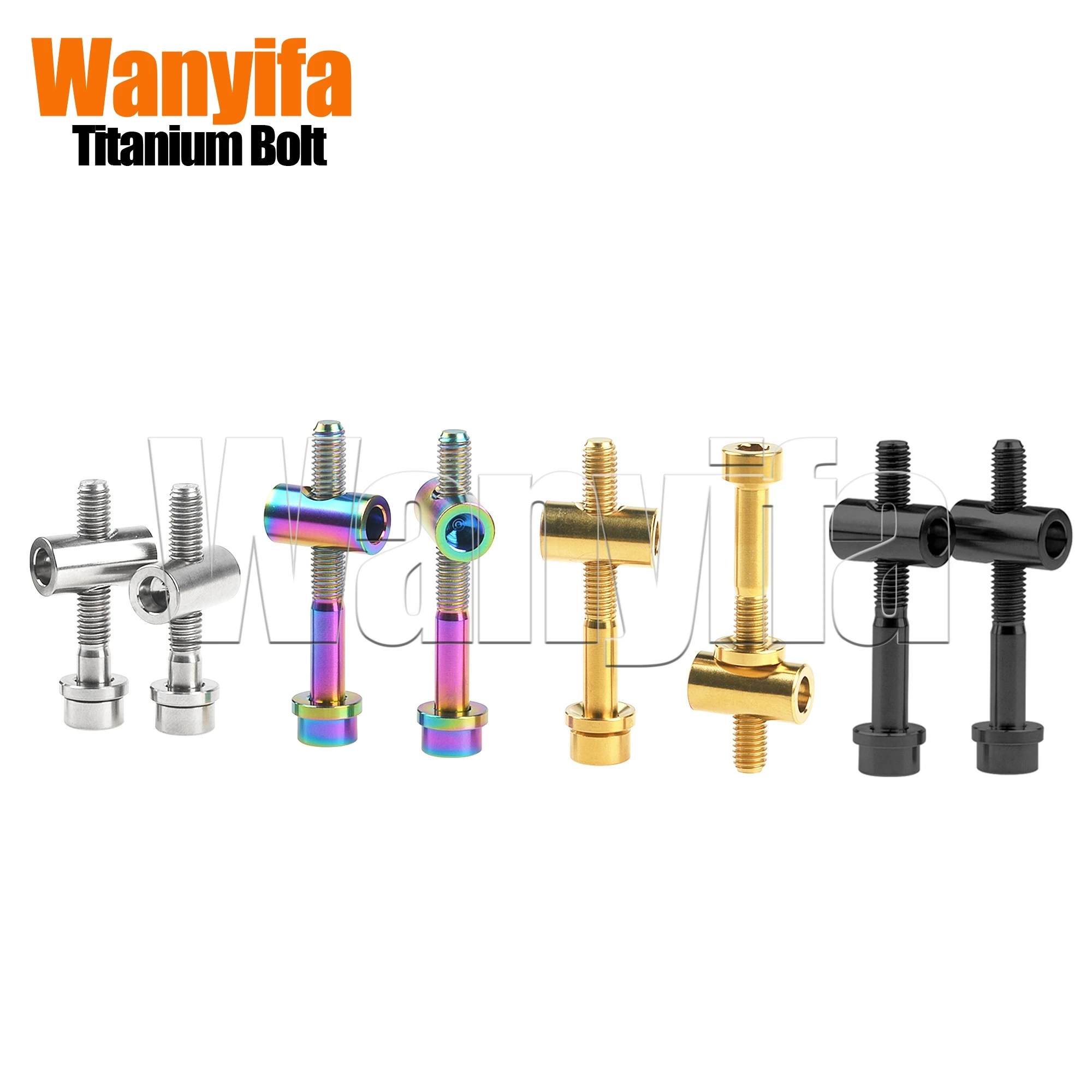 Wanyifa Titanium Bolt M5x30/40mm Bicycle Seat Post Fixing Bolt MTB Road Bike Seatpost Saddle Fixed Screws 2Pcs