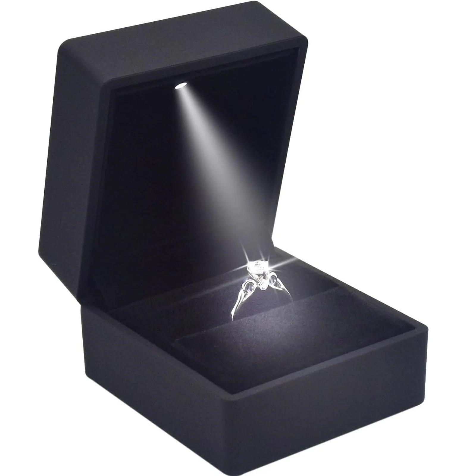 LED Ring Earring Box for Proposal, Wedding, Engagement,  Luxury Jewelry Gift Box with LED Light, Jewellry Display Box