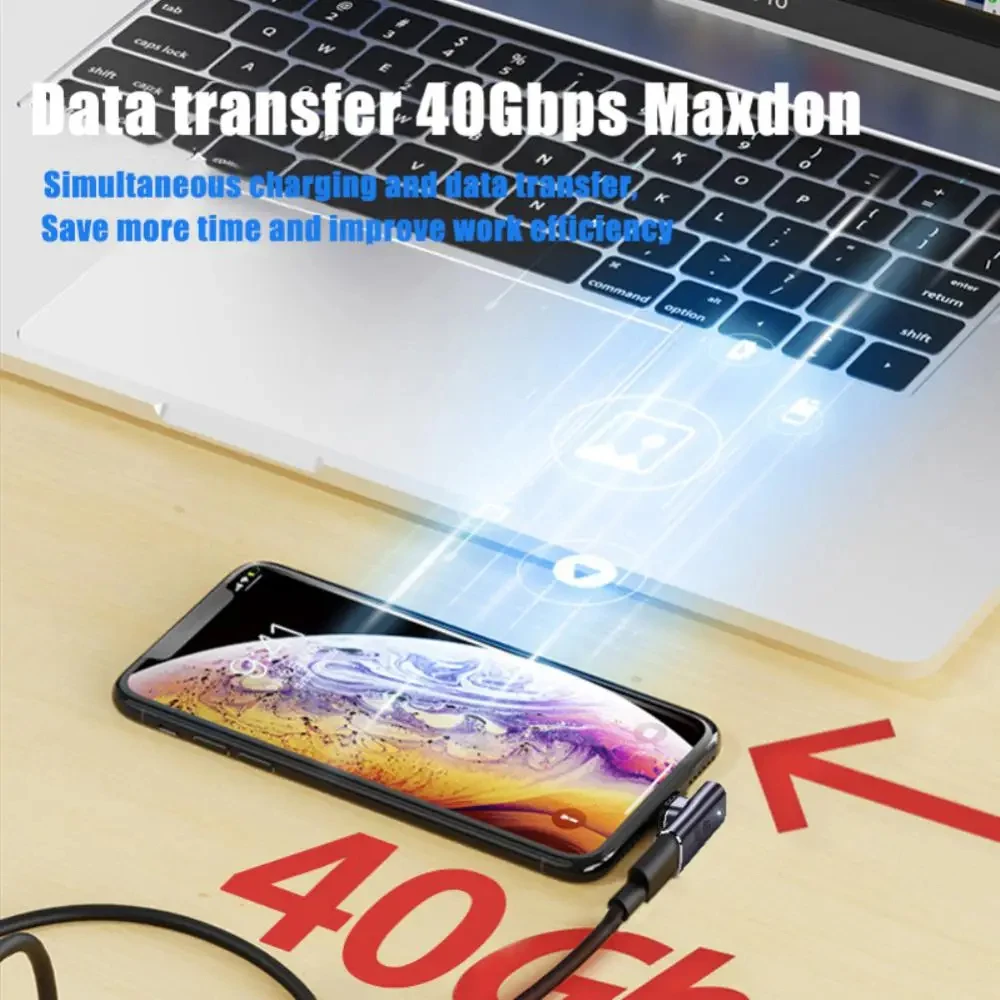 NNBILI 100W Thunderbolt3 Magnetic Adapter USB C To Type C 40Gbps  Fast Charging Magnet Converter Cable 8K@60Hz USB Type C Adapte