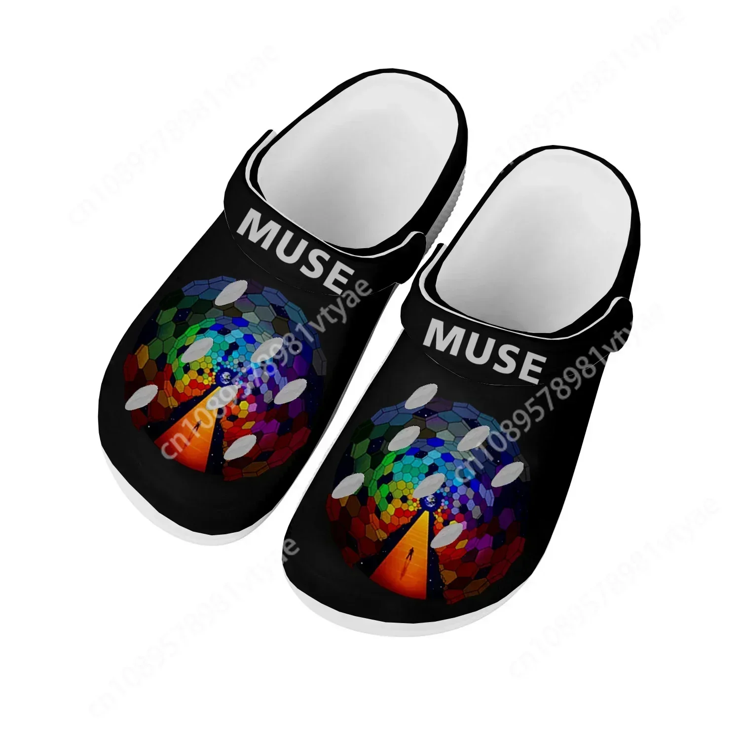 

Muse Rock Band England Home Clogs Custom Water Shoes Mens Womens Teenager Shoe Garden Clog Breathable Beach Hole Slippers White