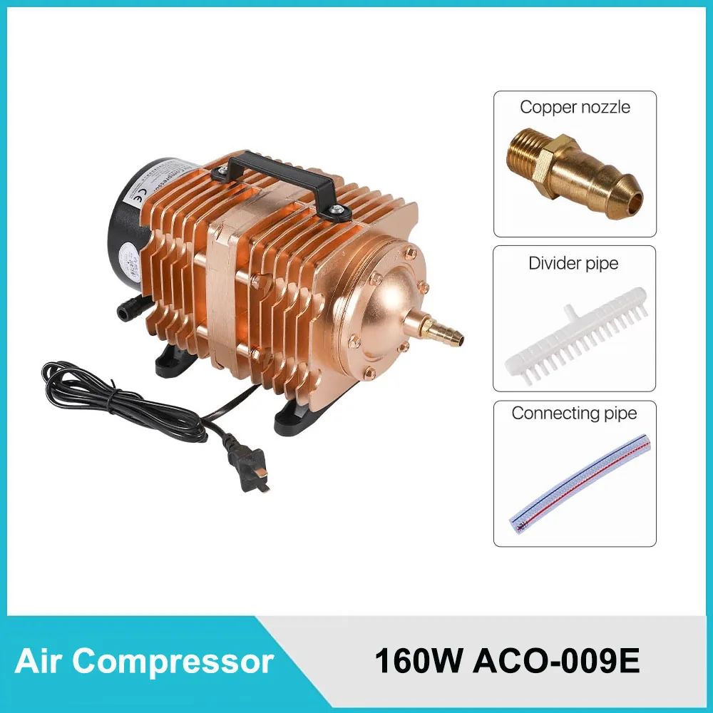 

160W Air Compressor Electrical Magnetic Air Pump for CO2 Laser Engraving Cutting Machine ACO-009E