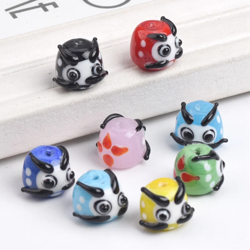 2 pçs 15x12mm artesanal daruma lampwork vidro bodhidharma contas para fazer jóias acessórios diy artesanato descobertas