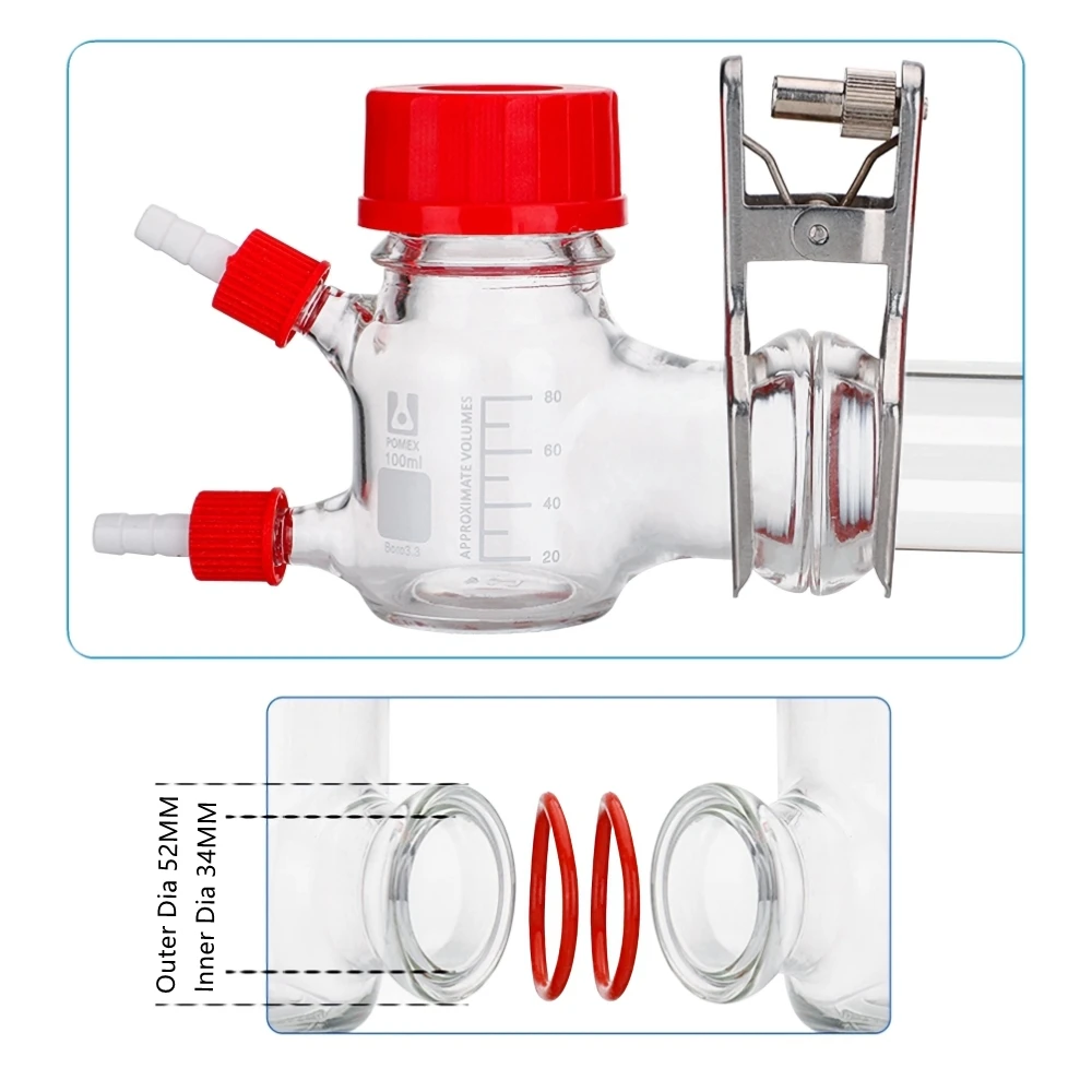 1 szt. 100ML/250ML/500ML MFC mikrobiologiczny reaktor z mikrobiologicznym ogniwem paliwowym skrzynka z ogniwami chemicznymi szczelna szklana komórka