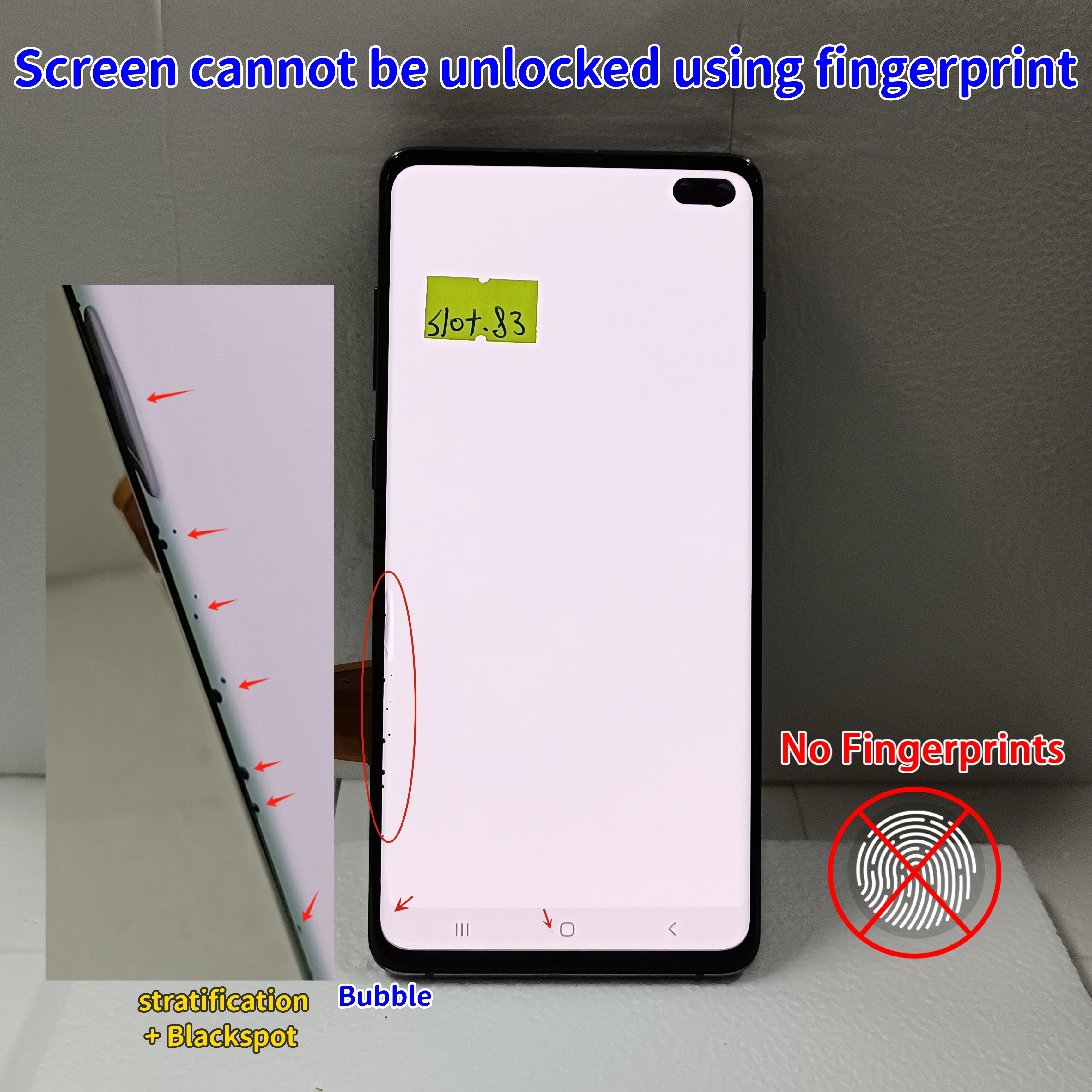 6.4\'\' Amoled For Samsung Galaxy S10 Plus Lcd Display Touch Screen Digitizer Assembly S10+ G975 G975f G975u Display With Defects