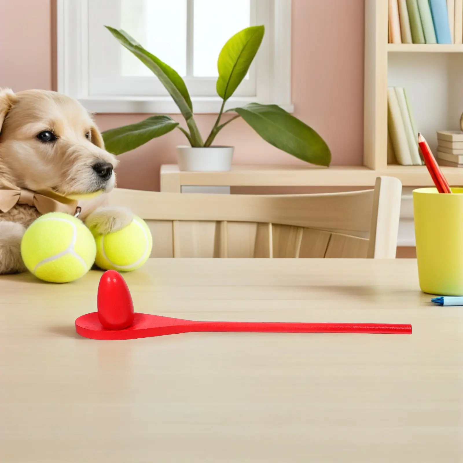 

Набор для игры в эстафету с яйцами: деревянные ложки для баланса, инструмент для игр на улице, тренировка сенсорной интеграции для детей, веселое развлечение