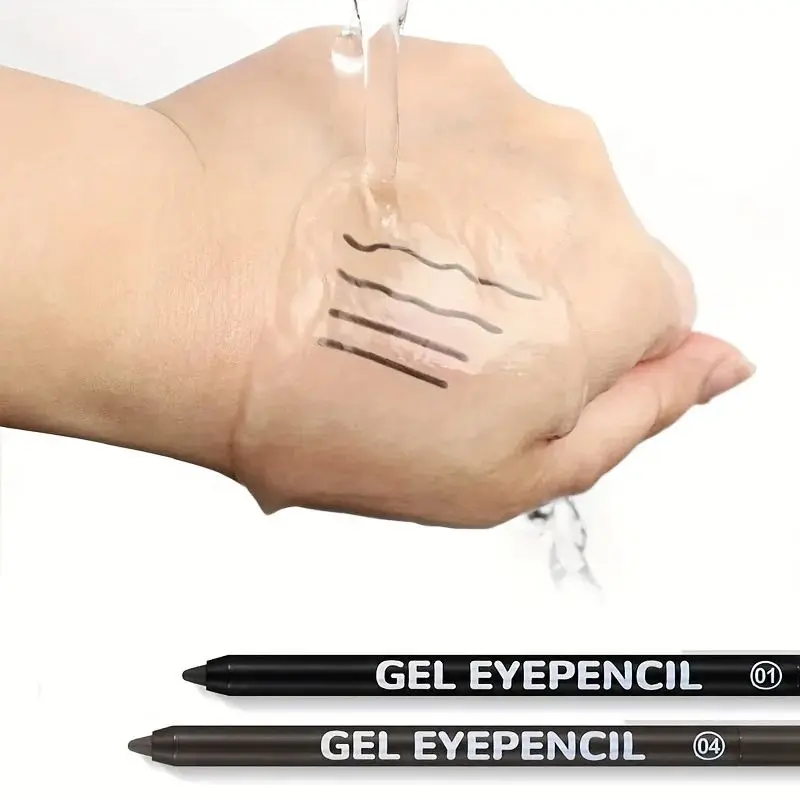Schwarzer, brauner, wasserfester Eyeliner-Stift, langanhaltend, einfach aufzutragen, matt, schnell trocknend._voghion.com