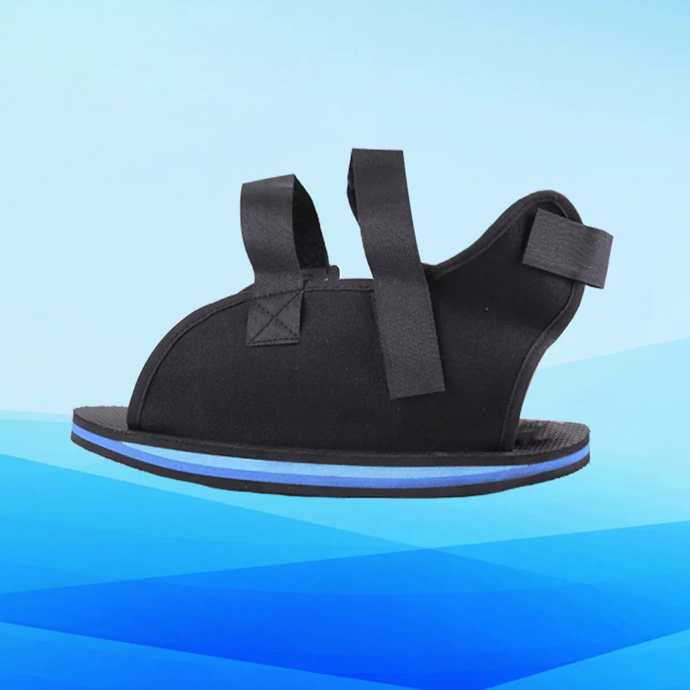 1 قطعة حذاء الجص كسر أسود مريح وحيد القدم المشي حذاء لكسر تو الانتعاش الجبس دعم الأحذية الملحقات