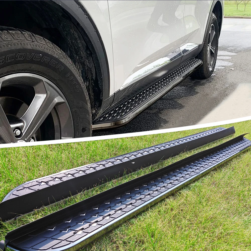 قضبان خطوة من الألومنيوم لسيارة Volkswagen VW ID.4 2020-2025 لوحات الجري دواسة جانبية بدون ملحقات الحفر #6