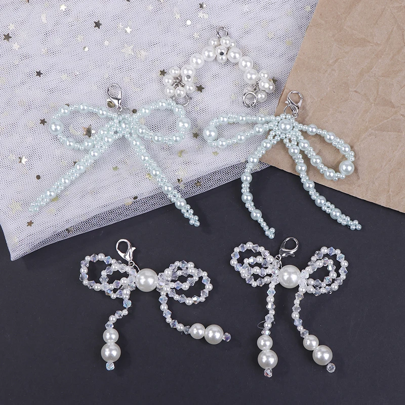 1 Pair Pearl Bow Shoe Buckle Ornaments Men Women Personality Detachable Perl Heel Chain Shoelaces Clip Decorative Accessories