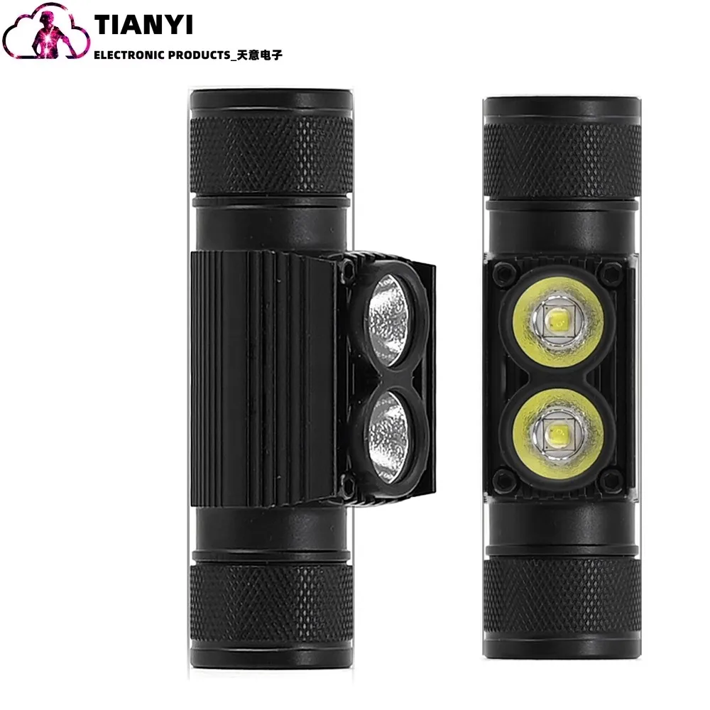 D25 dual light fixed focus strong bald wearing light small easy to carry waterproof outdoor lighting L2 lamp beads