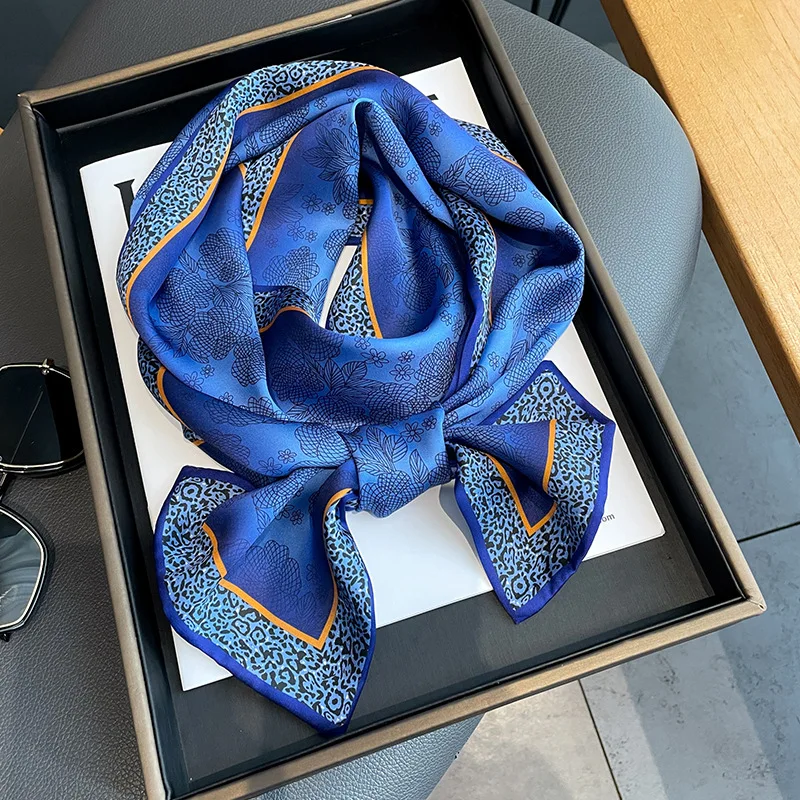 Twill match color fashion long strip imitation silk scarf female elegant western style long silk scarf 17*150cm