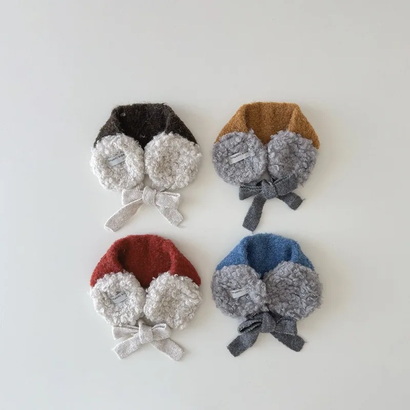 2025 Trendy Girls' Knit Earmuffs - Korean Ins Style Ear Warmers, Adjustable Headband Winter Accessories, for School & Outdoor