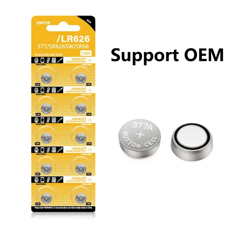 2025 10Pcs LR626/AG4 Button Batteries Coin Cell Battery For Electronics Everyday Use