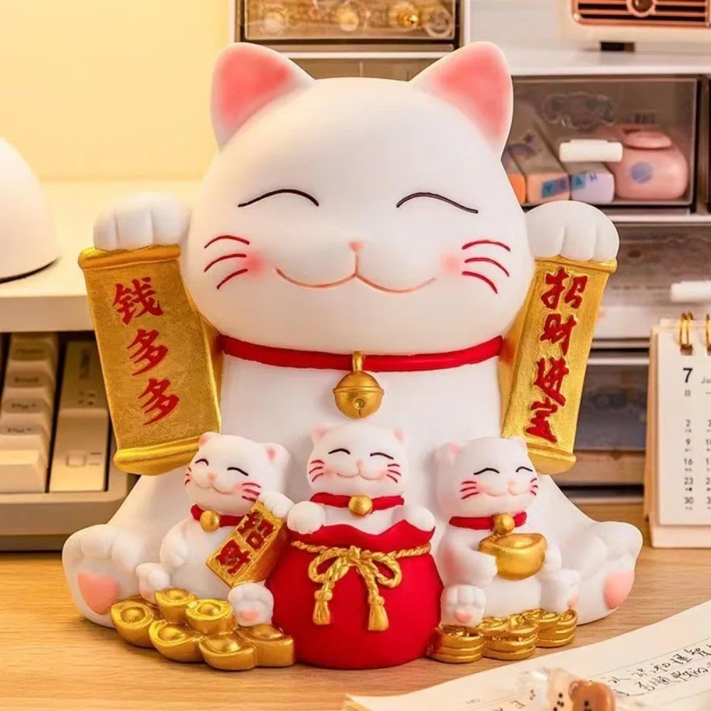 

Резервуар для сбережений Lucky Cat Копилка Декоративные открывающиеся украшения для кошек Хороший символизм Мультфильм Новогодняя коробка для сбережений Новый год