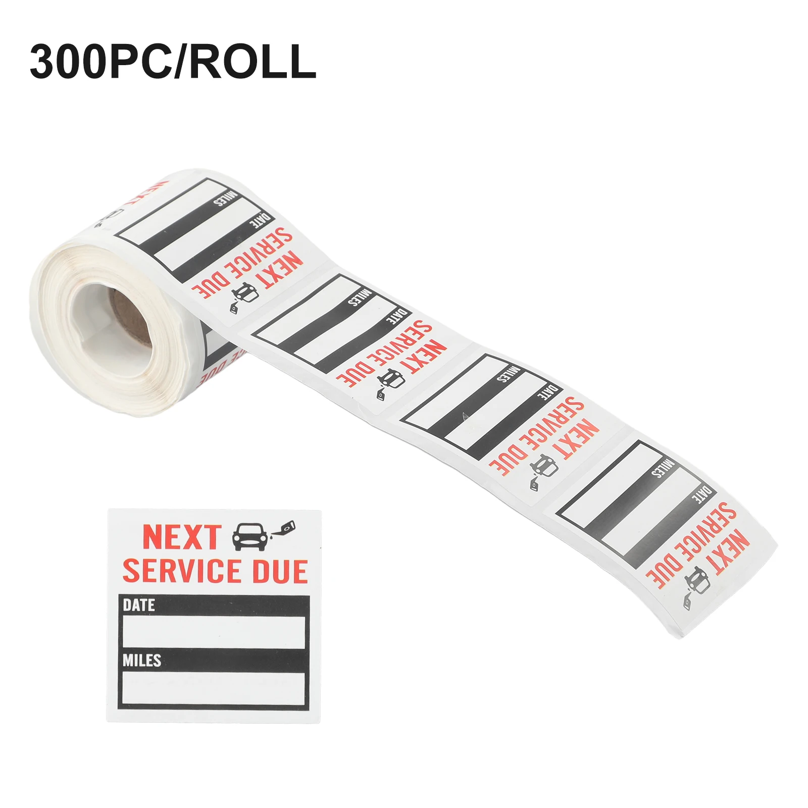 Car Sticker Oil Change Sticker Oil Change Service Stickers Self Adhesive Static Cling 300pcs/roll High Quality