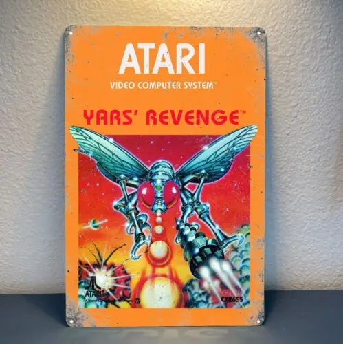 Yars Revenge Retro Video Game Metal Poster - Collectable Tin Sign 20*30cm