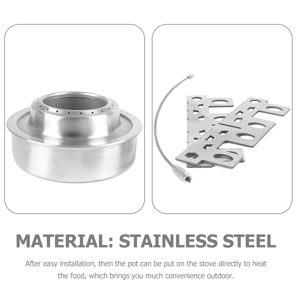 

Camping Portable Picnic Stove Backpacking Alcohols Hiking Silver Stainless Steel Mini