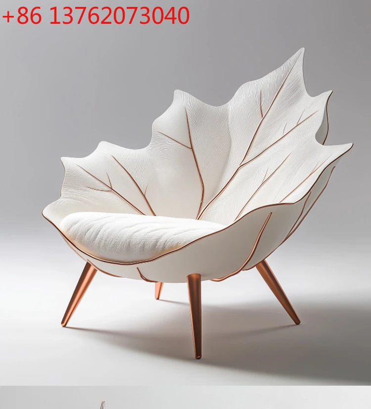 

Modern minimalist designer creative art FRP maple leaf shape single sofa chair