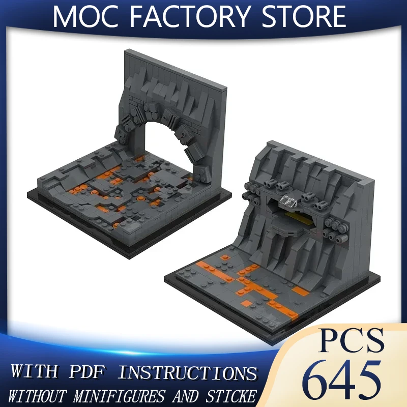 

Star Movie Moc Building Blocks Combat Base And Lava River Model Technology Bricks DIY Assembly Construction Toys Holiday Gifts