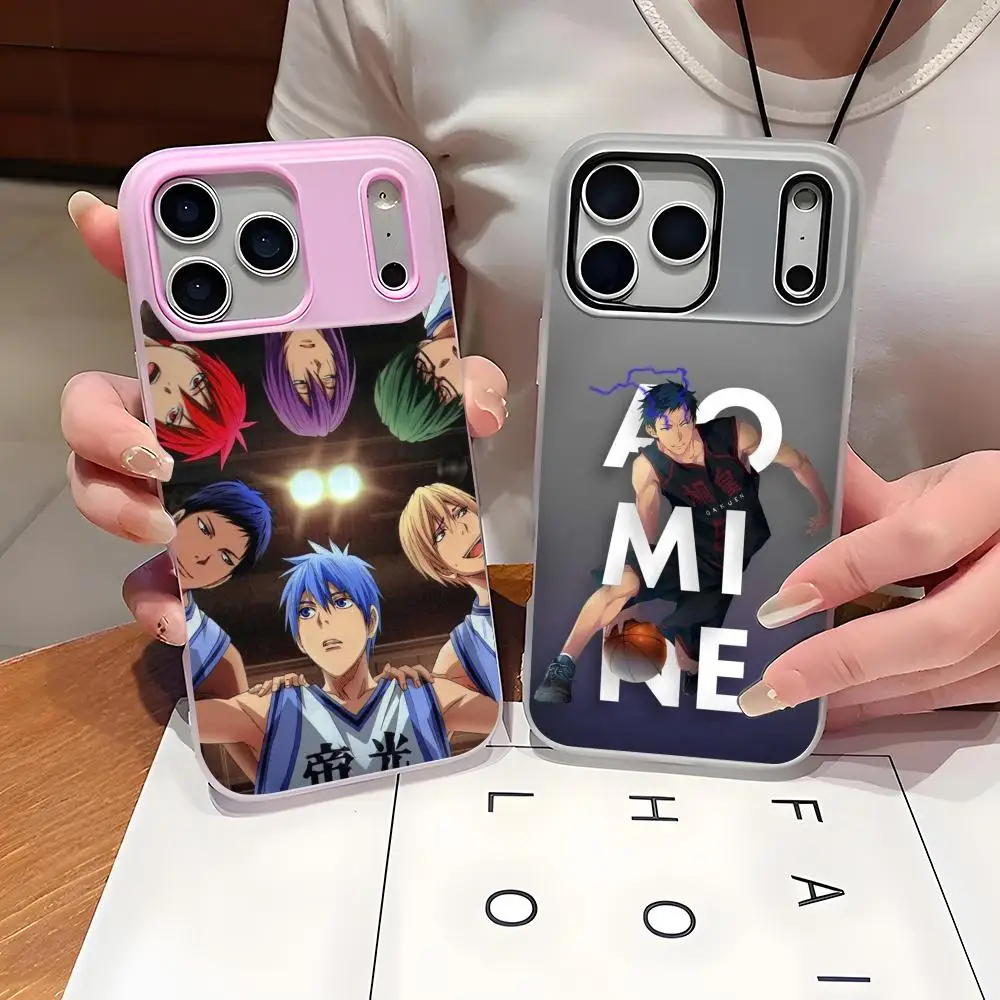 Kuroko No Basket Anime Aomine Daiki Phone Case 2-in-1 Detachable Clear with Card Holder for iPhone 12-17 Soft Multi-Color view 3