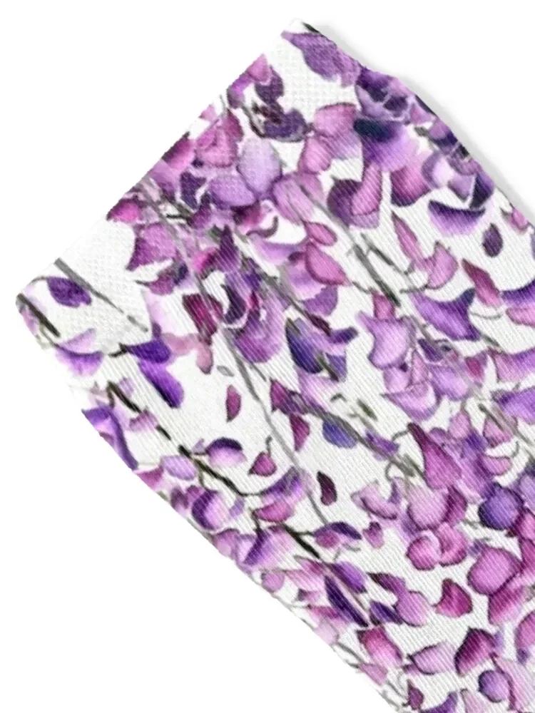 purple wisteria in bloom Socks hiphop Wholesale Soccer funny sock Man Socks Women's