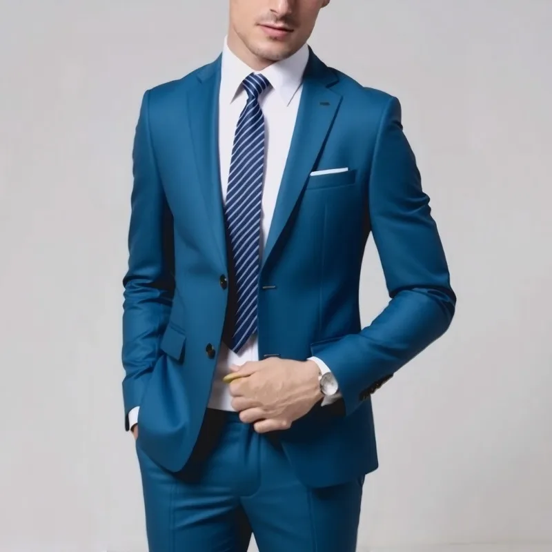 High Quality Casual Blazer Men Business Professional Formal Men Suit 2piece Suit