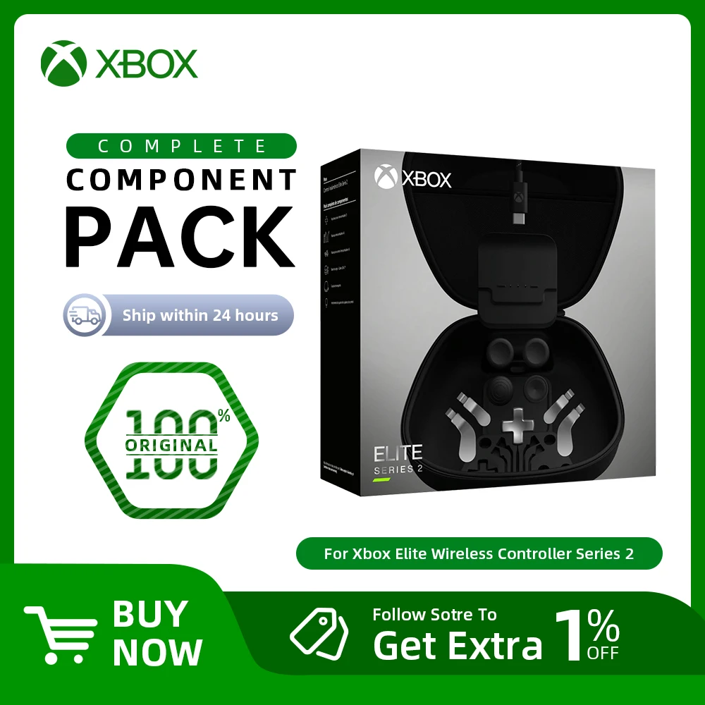 مايكروسوفت إكس بوكس النخبة وحدة تحكم لاسلكية سلسلة 2 الأساسية الأبيض مكون حزمة