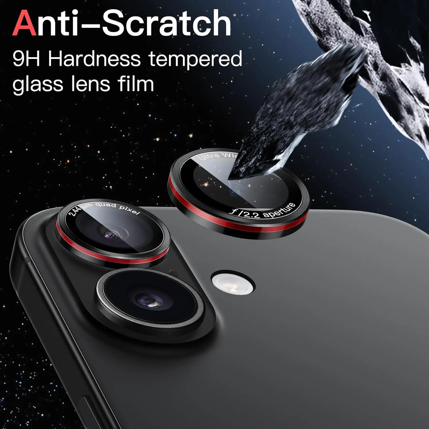 غطاء حماية لعدسة الكاميرا لهاتف آيفون اير 17 برو ماكس 16E 15 بلس 14 12 11 برو ماكس حماية الهاتف ملحقات أسود أحمر