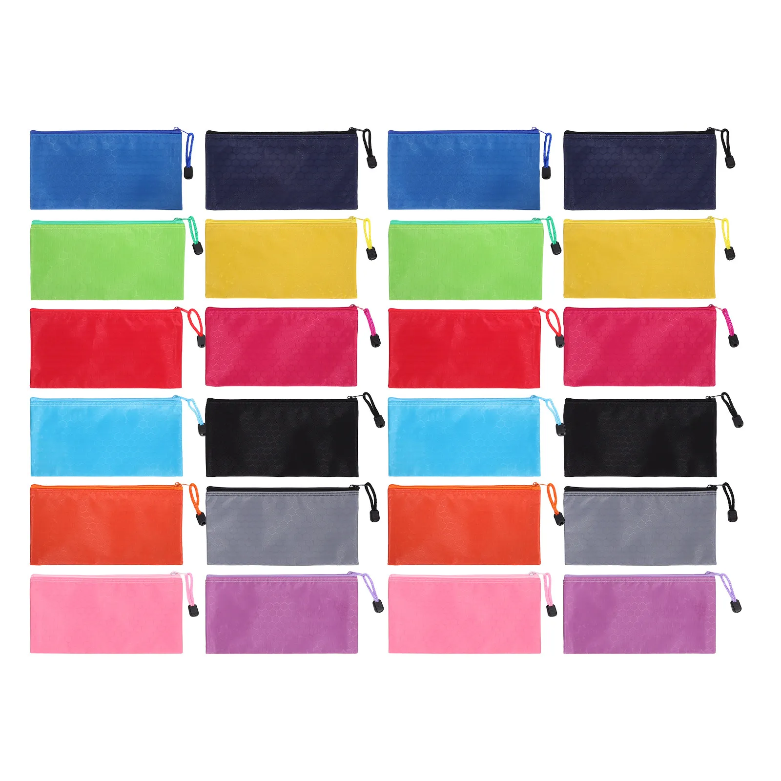 

24 шт., водонепроницаемая сумка на молнии из оксфордской ткани, 23x11,5 см, сумка для канцелярских принадлежностей, вместительный органайзер для хранения школьных и офисных принадлежностей, пенал
