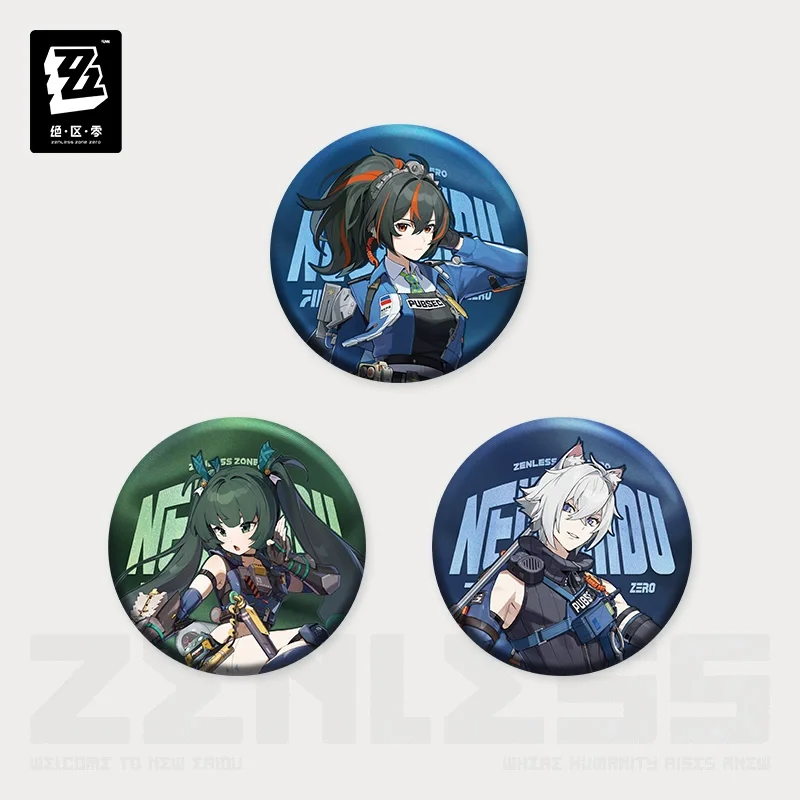 Presale Sunsyea Zenless Zone Zero Official Merch miHoYo Original LH Series Badge Criminal Investigation Team Seth Zhu Yuan