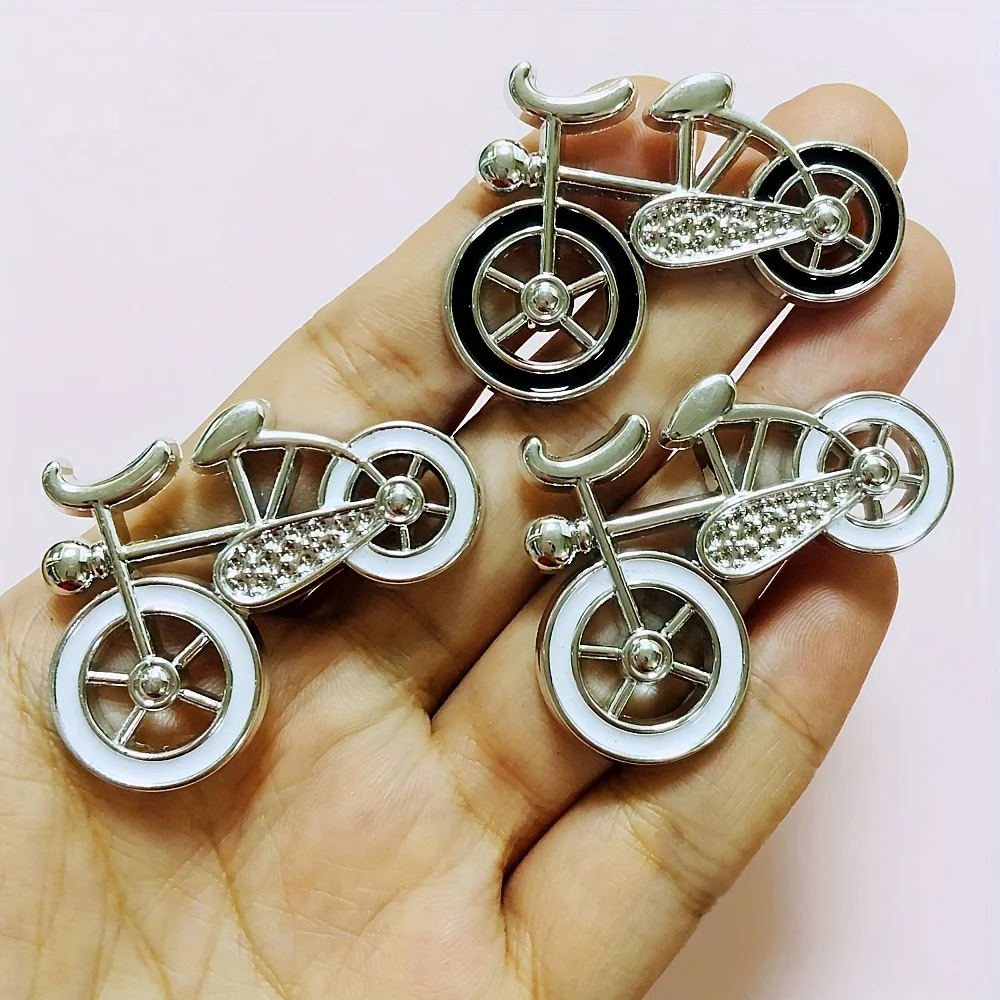 

10Pcs Resin Bicycle Patch DIY Hairpin Shoe Buckle Storage Box Makeup Mirror Accessories Junk Phone Case Decoration Kawaii Charm
