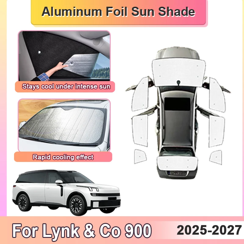 Accessories For Lynk & Co 900 2025 2026 2027 Car Full Coverages Window Sunshade Retractable Shade Curtain Cover UV Protection