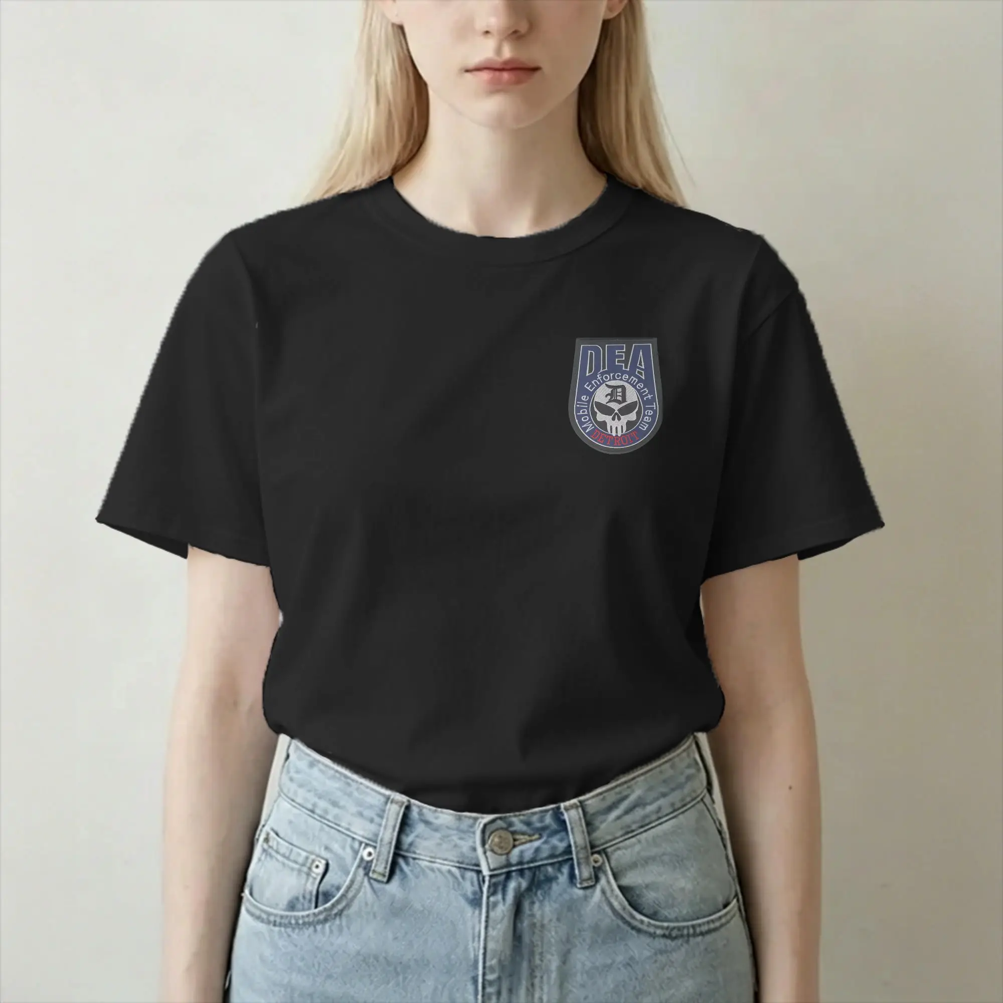 DEA Special Agent USA T-Shirt for Men Women  Vintage Cotton Tees Round Neck Short Sleeve T Shirt Classic Clothes