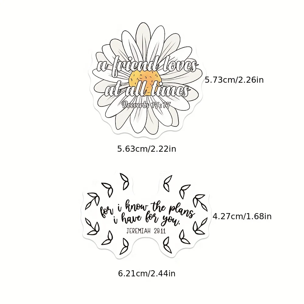 50/100PCS Jesus Christian Stickers Religious Bible Faith Stickers Cross Wisdom Words Stickers for Christian Easter Gifts