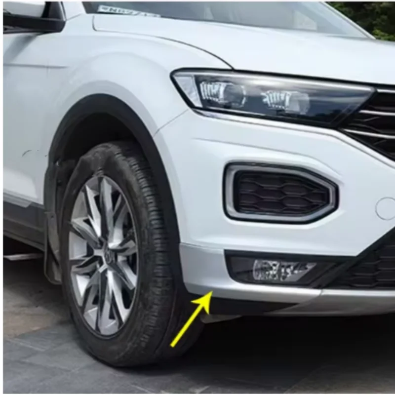 ABS Chrome Bumper Corner Protection Trim Fog Light Eyelid Eyebrow Strip For Volkswagen VW T-ROC TROC 2018 2019 2020