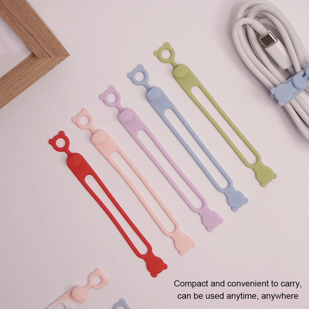 充電ケーブル用シリコンオーガナイザーバンドルタイ、家庭用電源ケーブルハーネスロープ