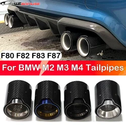 4 PCS MP Carbon Fibre Exhaust Tailpipe For BMW M2 M3 M4 F80 F82 F83 F87 Stainless Steel Exhaust Tailpipe Muffler Exhaust System