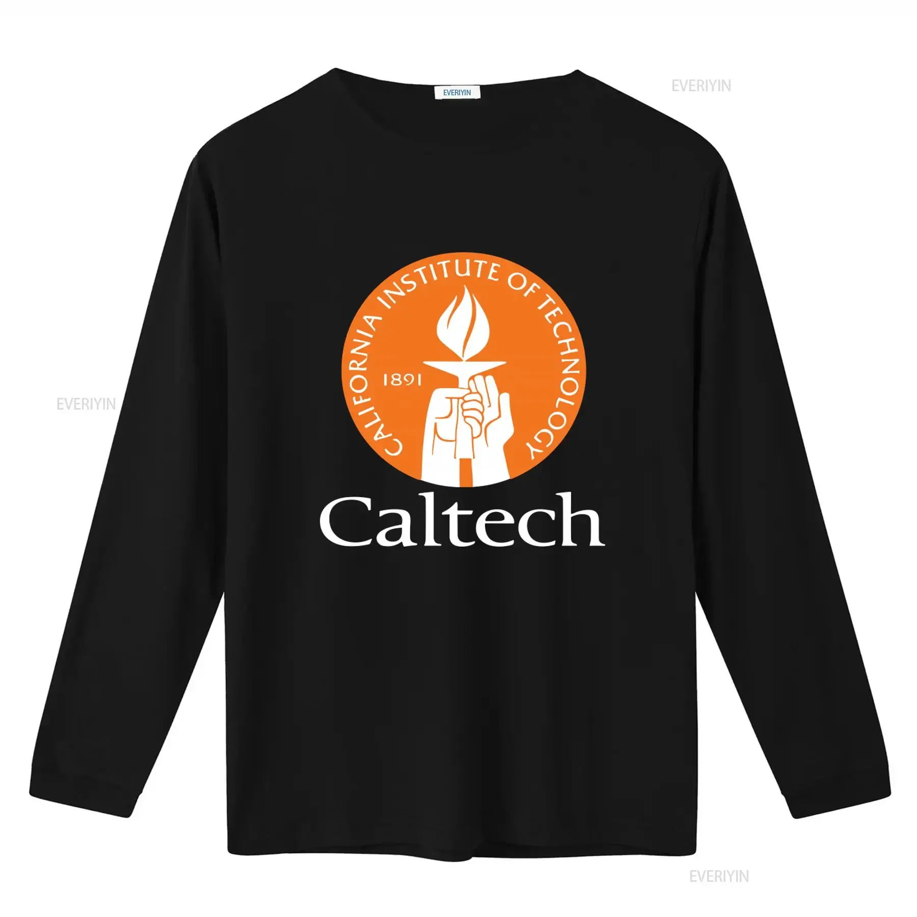 California Institute of Technology Logo Men's Black T Shirt Size S 5XL Stylish Comfortable for Caltech Fans vintage Washed