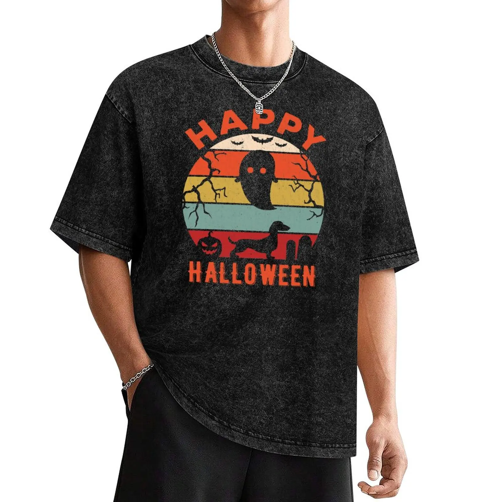 

Dachshund Happy Halloween T-Shirt shirts graphic tee anime stuff shirts graphic tees mens graphic t-shirts funny