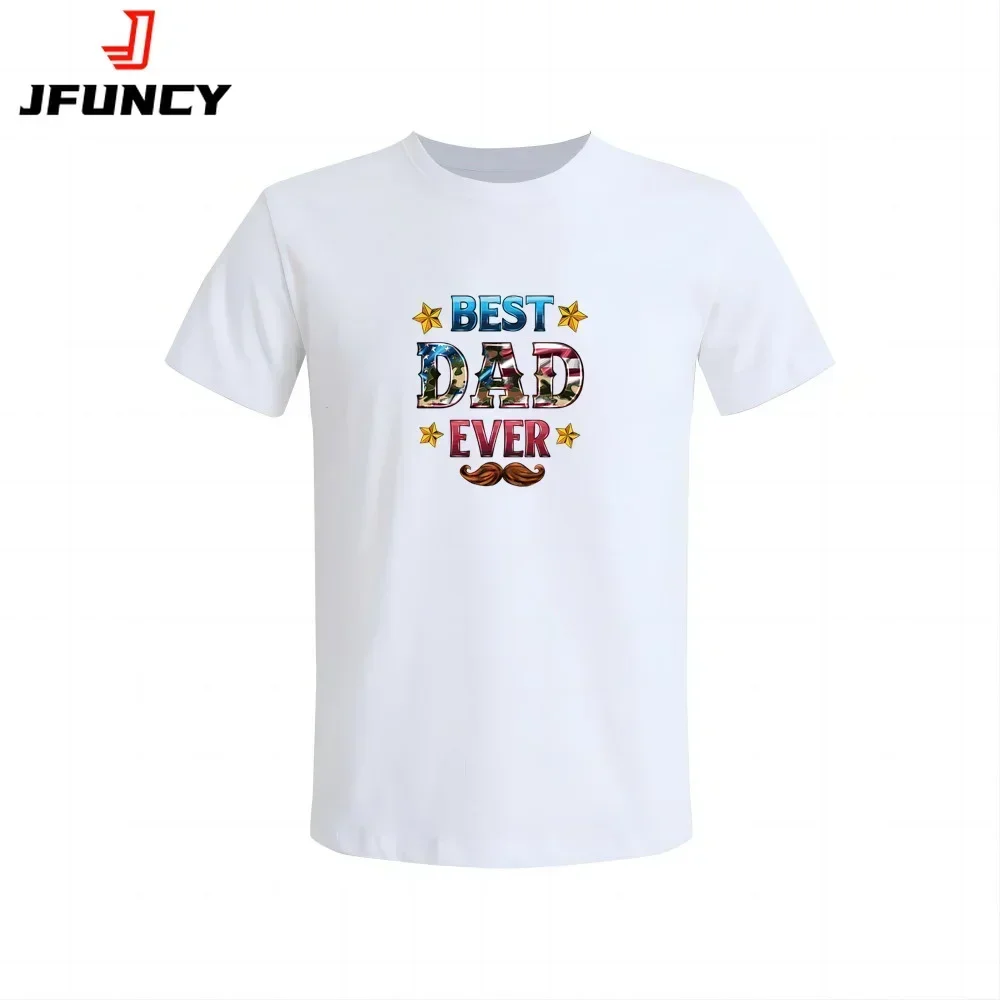 

2025 Men's Cotton T-shirt Oversized Tshirt Short Sleeve Tee Fashion Dad Graphic T Shirt Male Summer Tops Man Clothing
