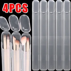 2pcs/set Portable Transparent Makeup Brush Storage Box Kitchen Eye Pencil Travel Accessory with Cover Organizer Case Beauty Tool